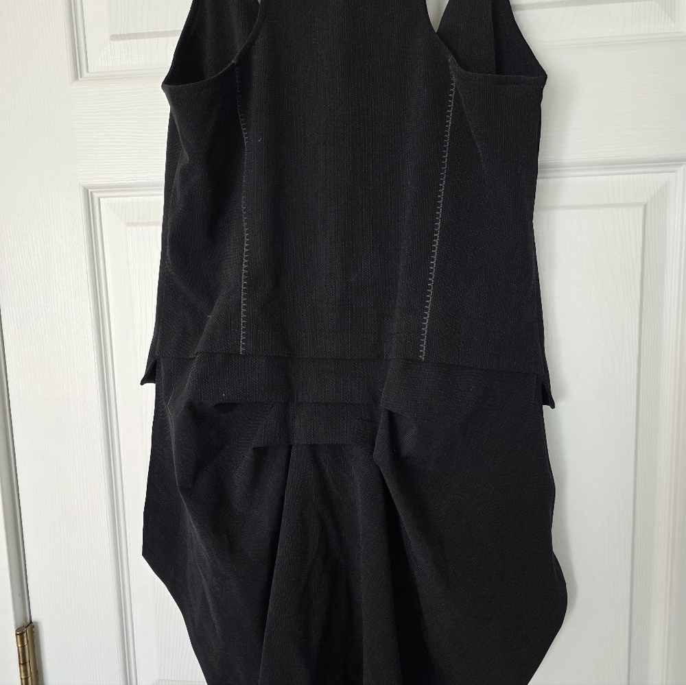 Womens Cop. Copine Vest Shirt Size 42  Futuristic Avant Garde Black, Gray Pinstr - Picture 7 of 12